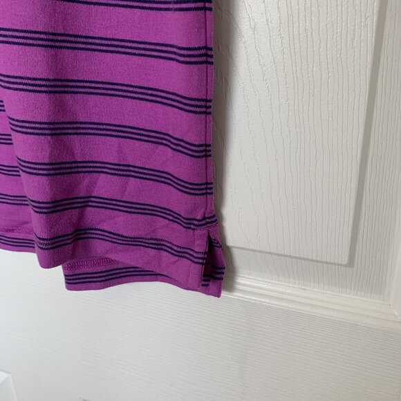IZOD Men’s Small Purple Black Striped Windward Cool Polo UPF 15 Shirt - Picture 3 of 10